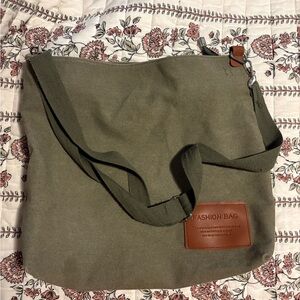 Olive Green Tote Bag